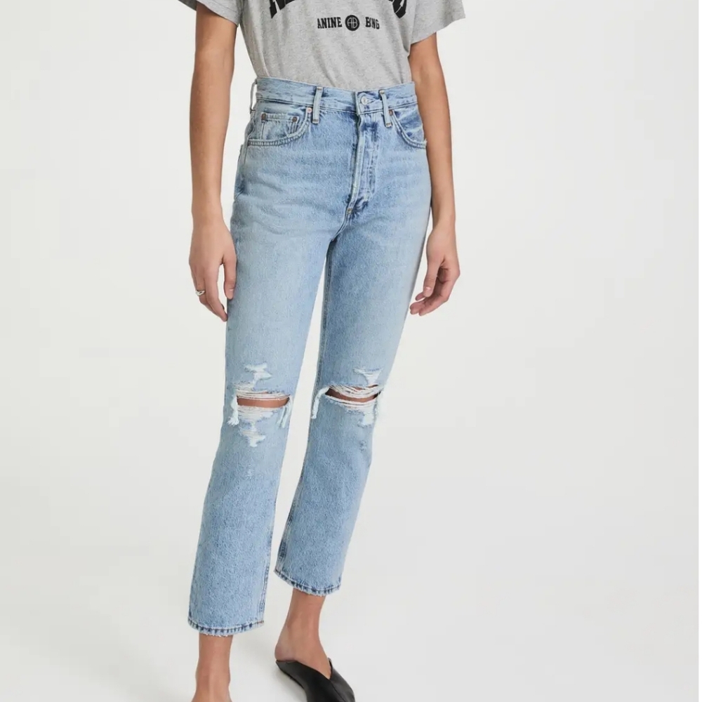 Agolde High Rise Riley Jean, Size 24